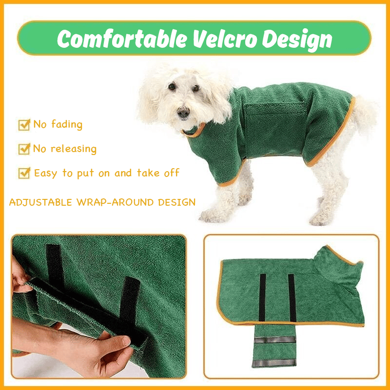 Super absorbent pet bathrobe