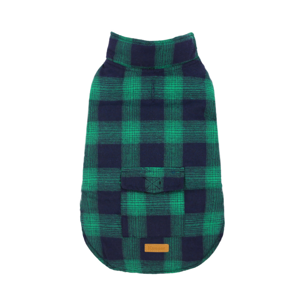 Plaid Reversible Waterproof Dog Jacket