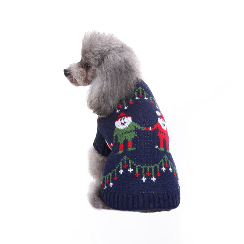 Turtleneck Elf Dog Christmas Sweater