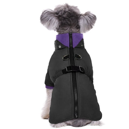 Windproof Dog Cold Weather Coat with Zipper