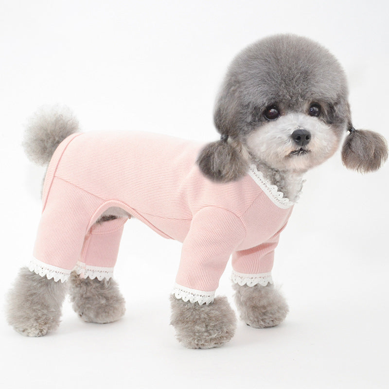 Four-Legged Pure Cotton Dog Pajamas